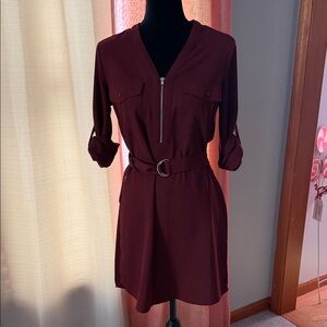 🍀3 for $35🍀EXPRESS 3/4 Zip Short Belted Dress XS
